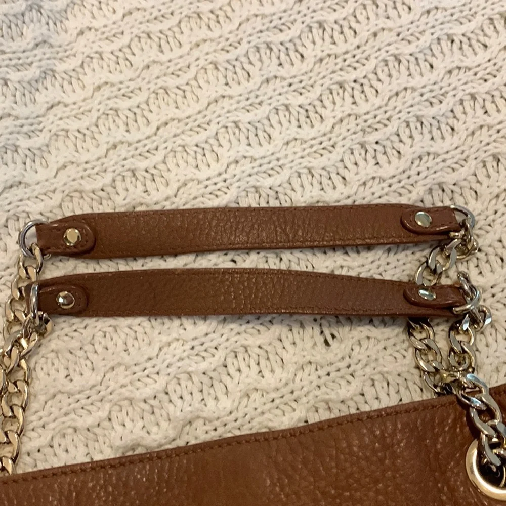 Michael Kors classic brown Pebbled Leather dual‎ Crossbody/shoulder bag